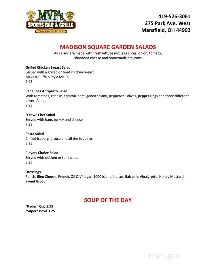 MVP's Sports Bar and Grille - Mansfield, OH