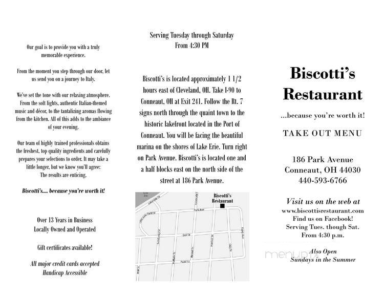 Biscotti's Restaurant - Conneaut, OH