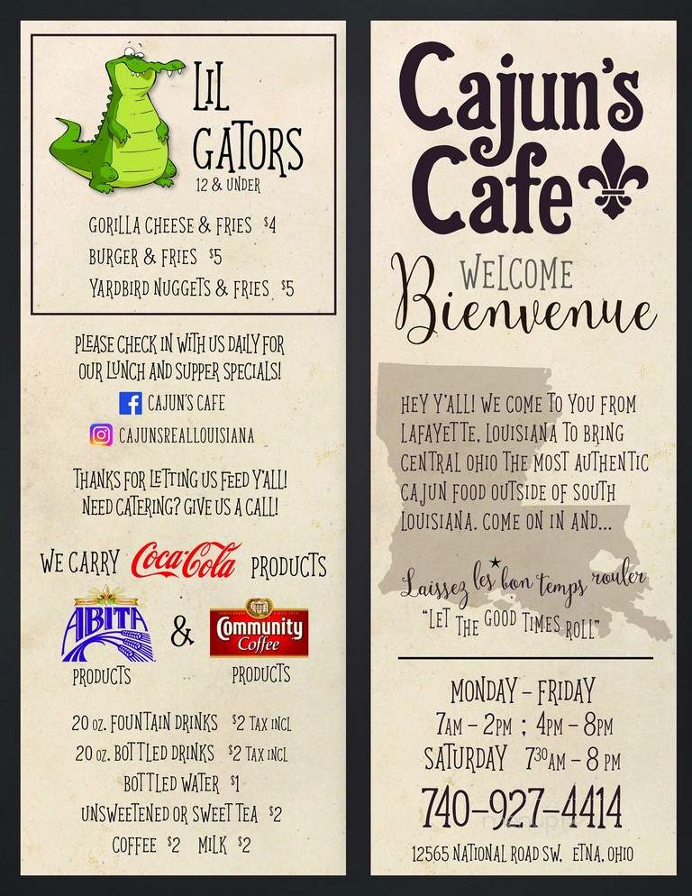 Cajun's Cafe - Pataskala, OH