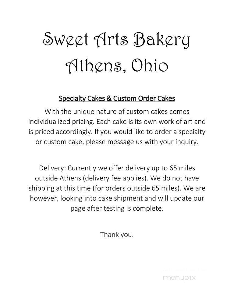 Sweet Arts Bakery & Cafe - Athens, OH