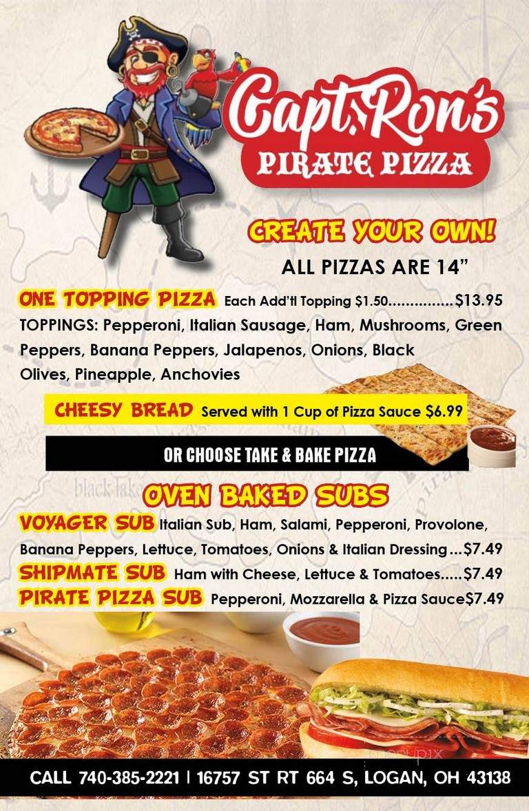 Captain Ron's Pirate Pizza - Logan, OH