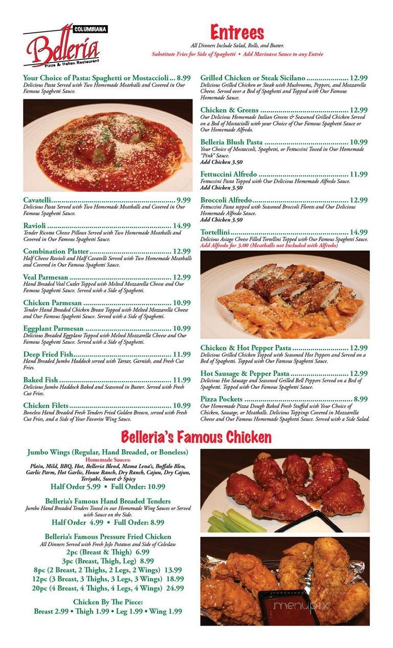 Belleria Pizza & Italian Restaurant - Columbiana, OH