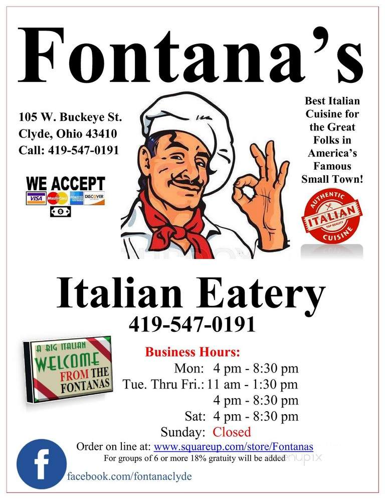 Biajo Fontana's Italian Eatery - Clyde, OH