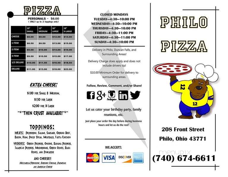 Philo Pizza - Philo, OH