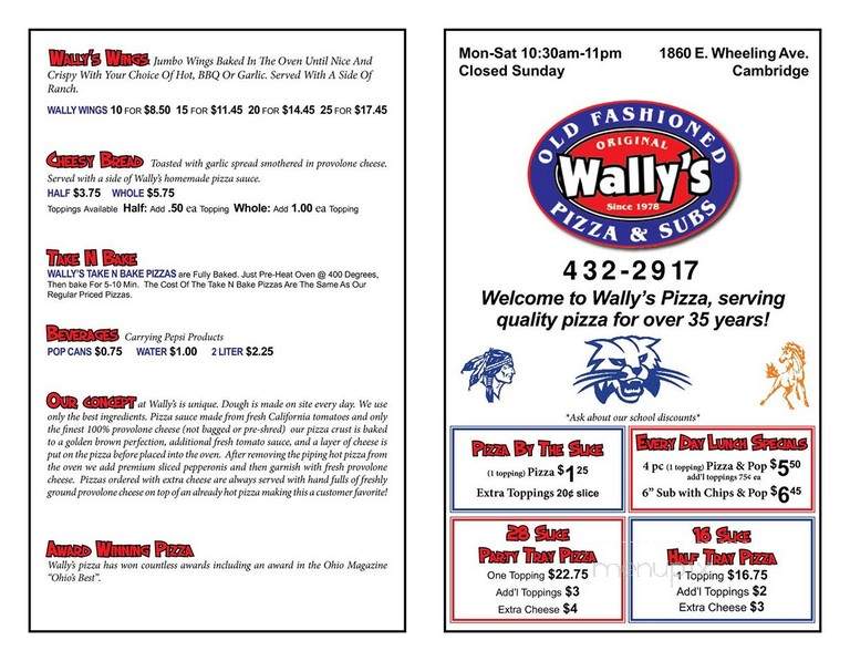 Walley's Pizza & Subs - Cambridge, OH