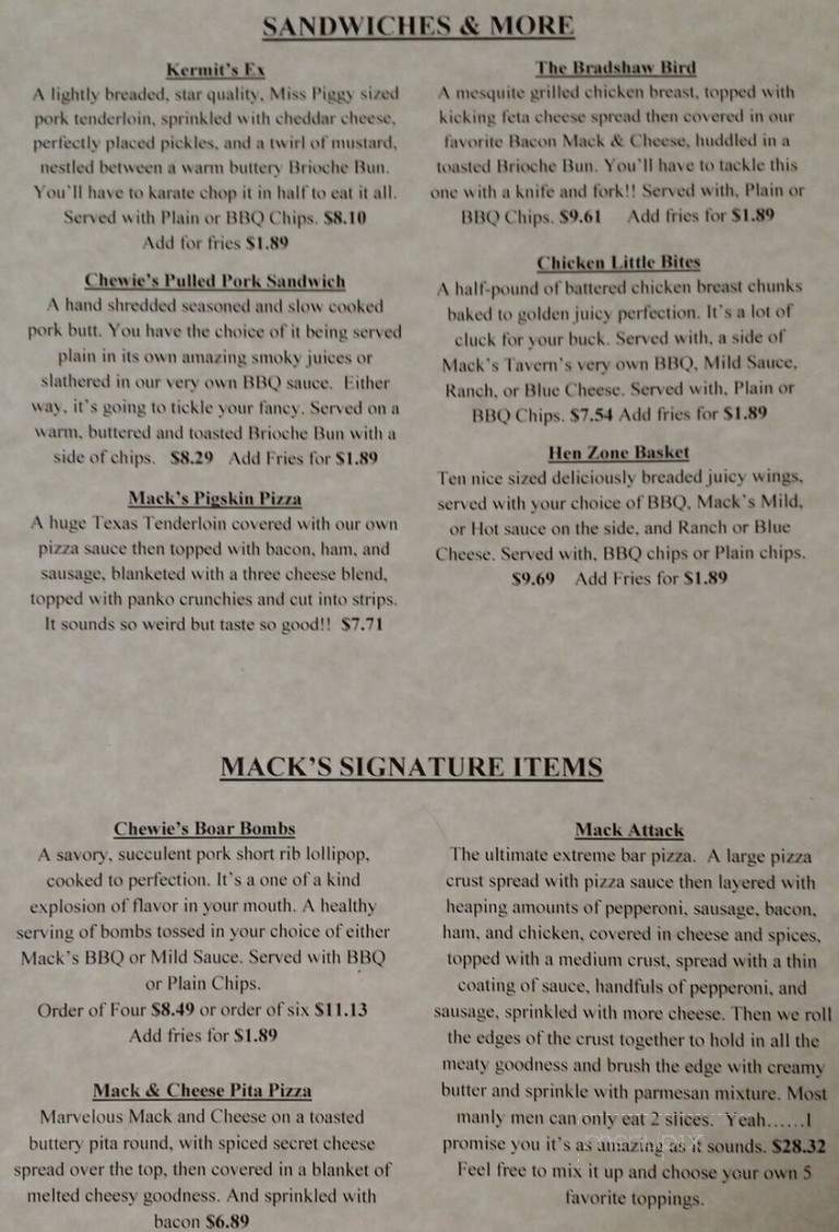 Macks Tavern - Washington, OH