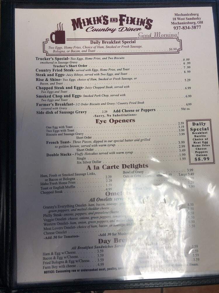 Mixin's N Fixin's Country Diner - Mechanicsburg, OH