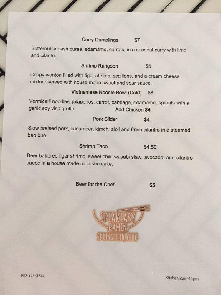 Speakeasy Ramen - Springfield, OH