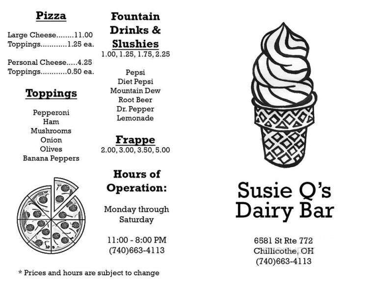 Susie Q's Dairy Bar - Chillicothe, OH