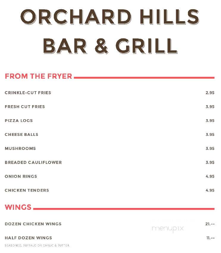 Orchard Hills Bar & Grill - Apollo, PA