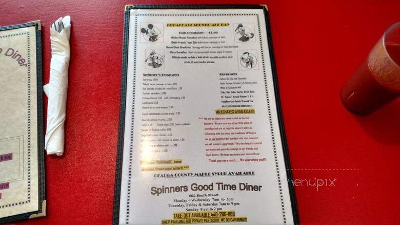 Spinner's Good Time Diner - Chardon, OH