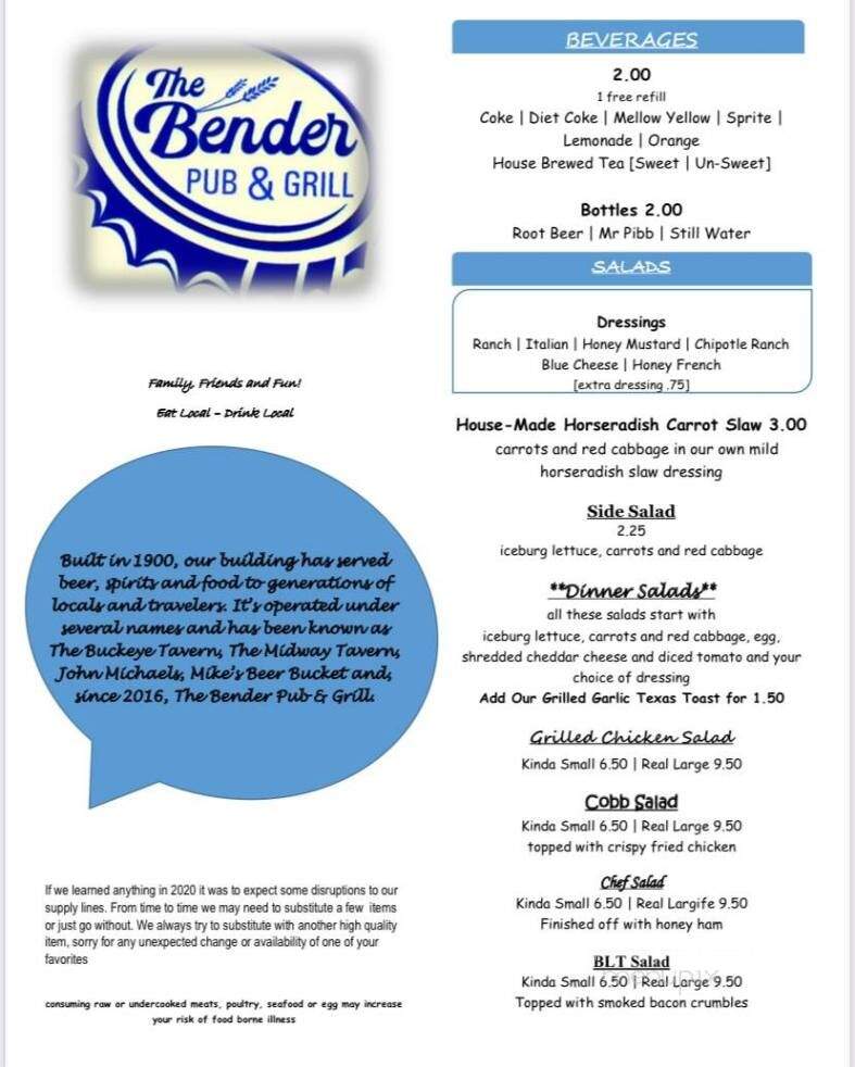 The Bender Pub & Grill - Danville, OH