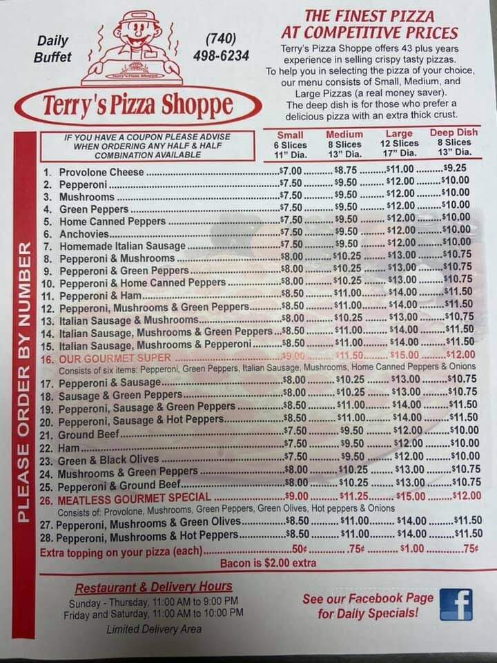 Terry's Pizza Shoppe - Newcomerstown, OH