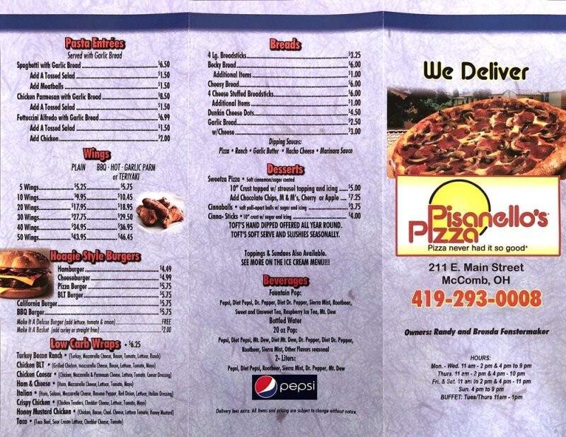 Pisanello's Pizza - McComb, OH