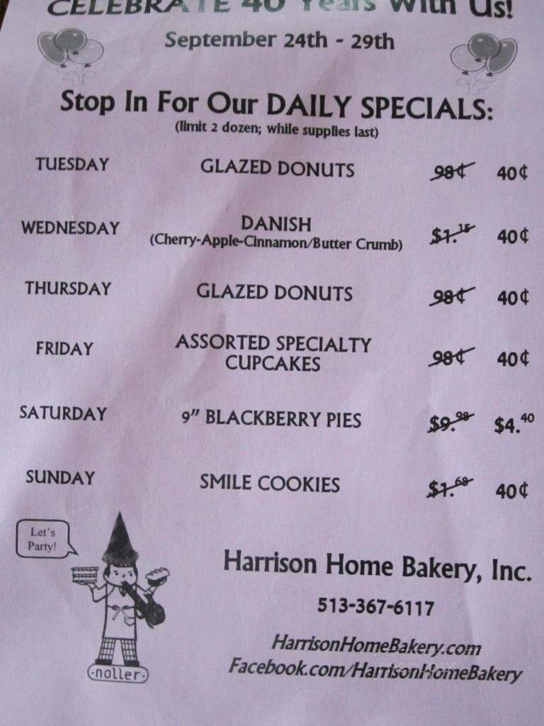 Harrison Home Bakery - Harrison, OH