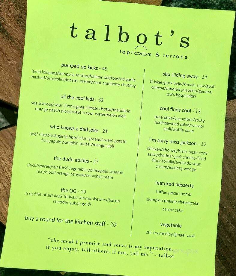 Talbot's Taproom & Terrace - Mercer, PA