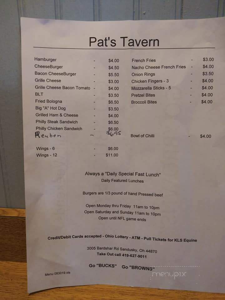 Pat's Tavern - Sandusky, OH