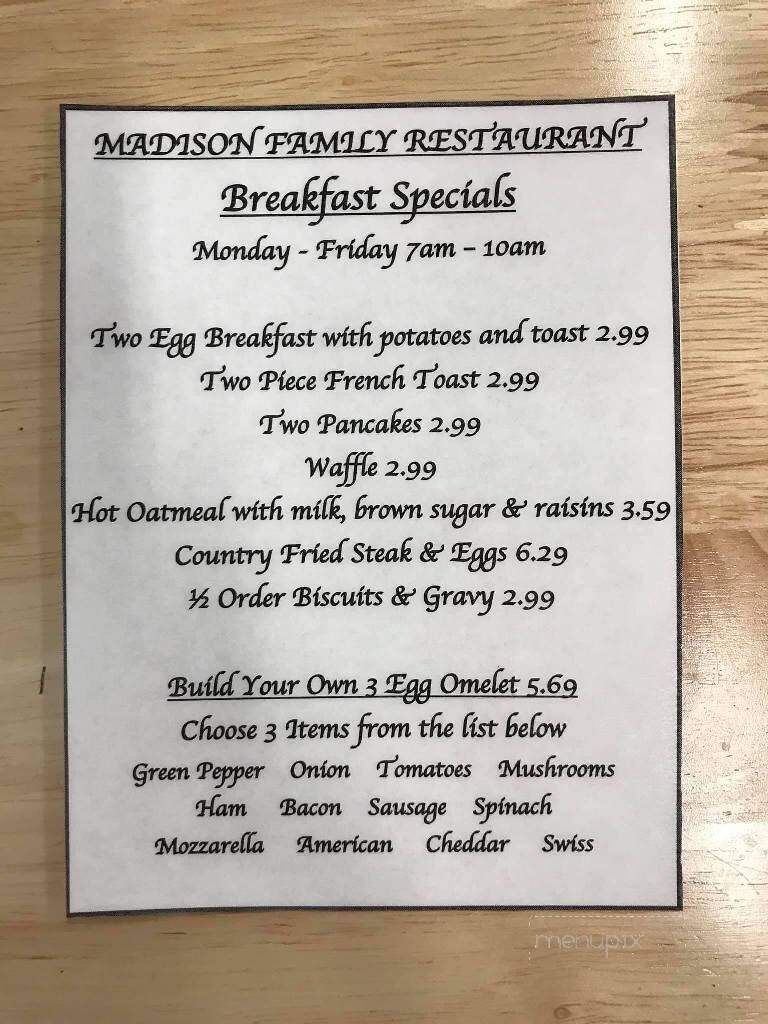 Madison Family Restaurant - Madison, OH