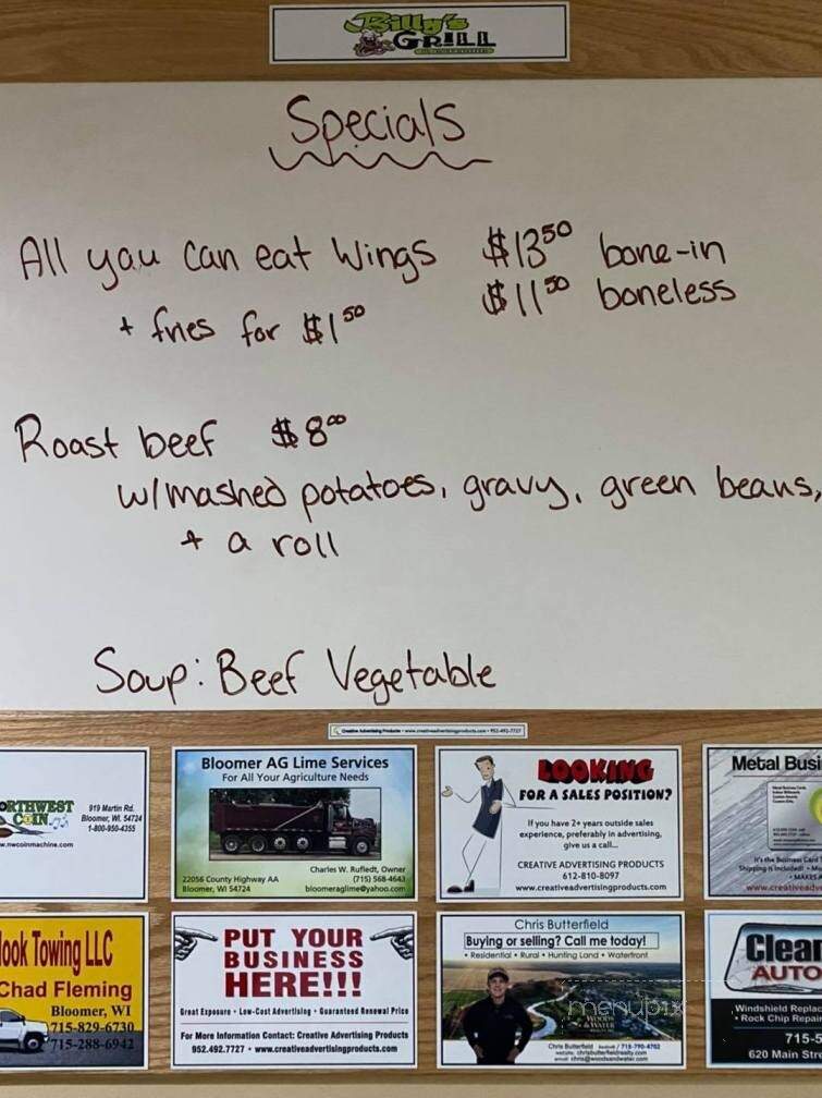 Billy's Grill & Catering - Bloomer, WI