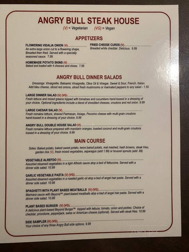 Angry Bull Steak House - Huron, OH