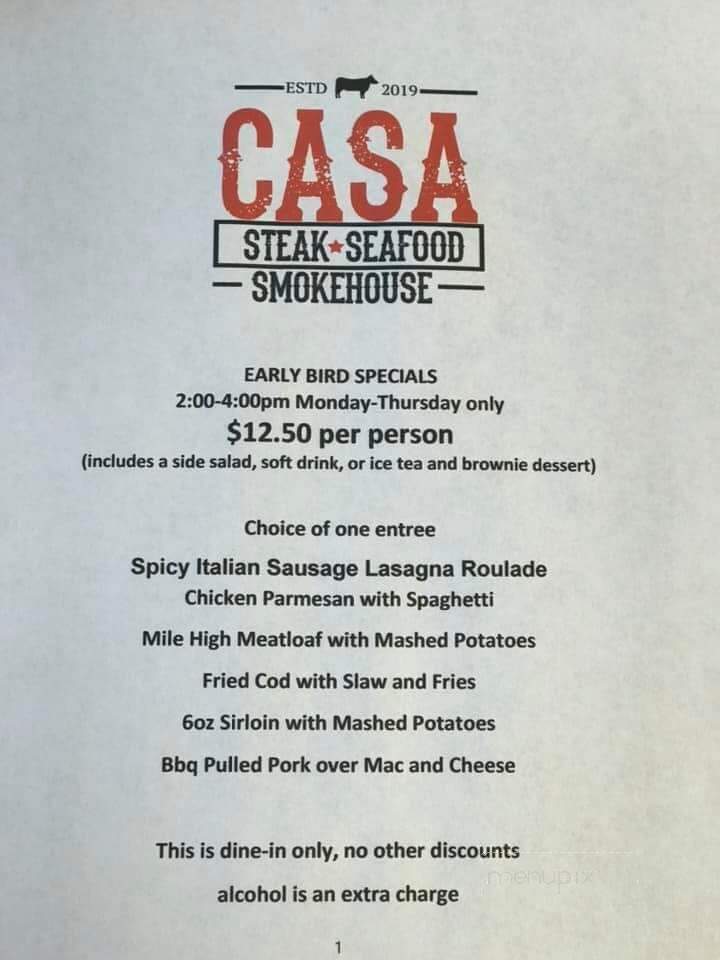 Casa Steak Seafood Smokehouse - Lisbon, OH