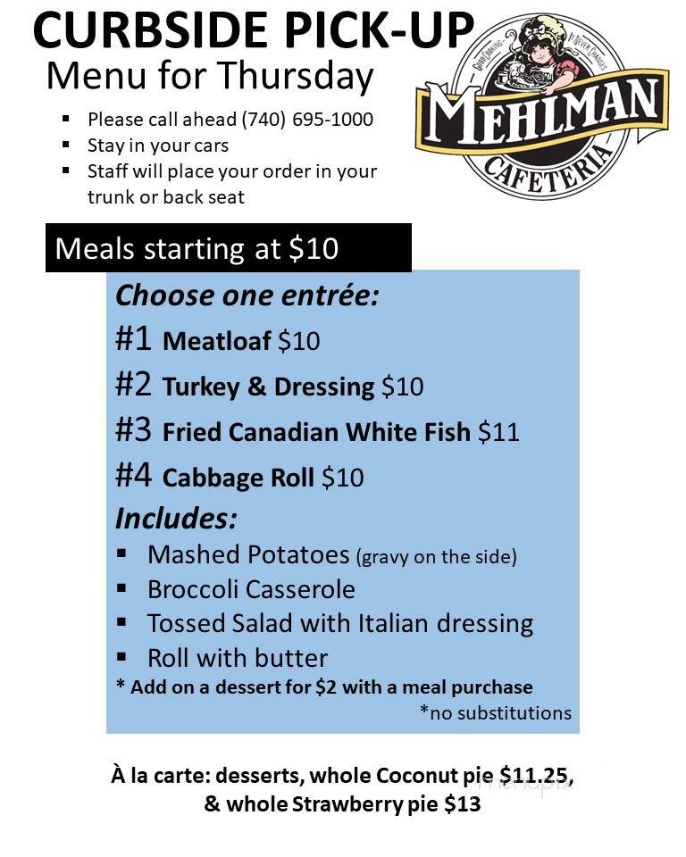 Mehlman's Cafeteria - Saint Clairsville, OH