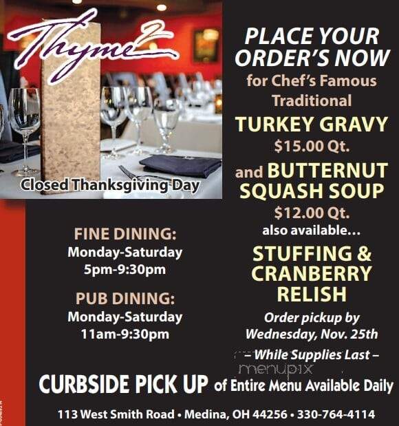 Thyme The Restaurant - Medina, OH