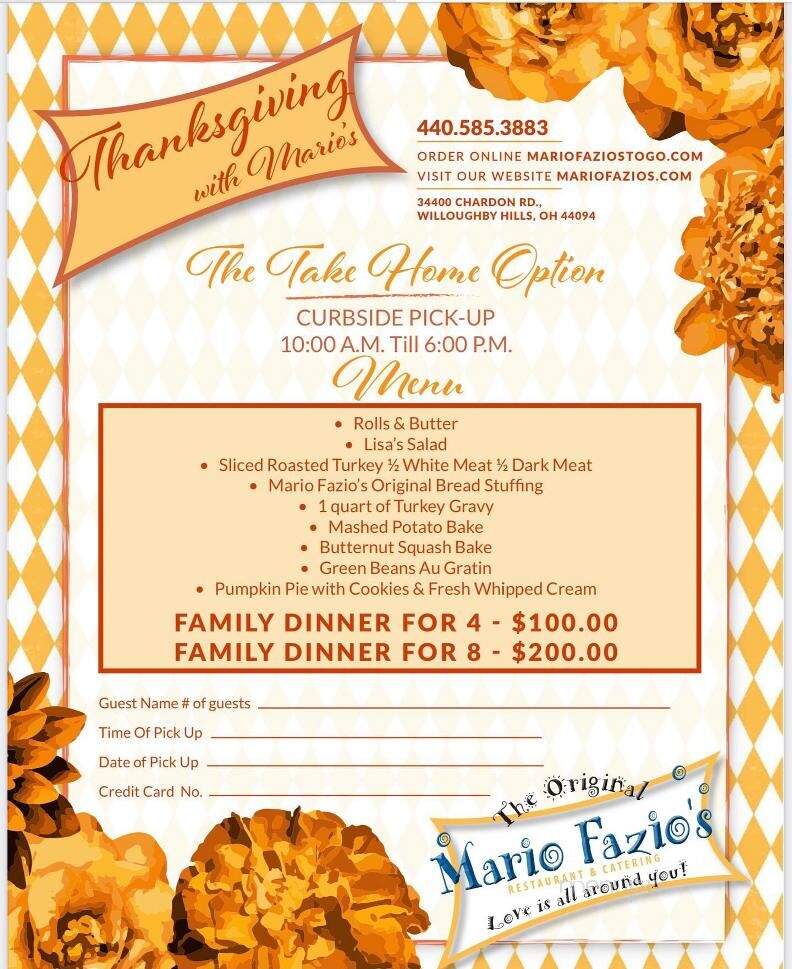 Mario Fazio's Restaurant & Catering - Willoughby, OH