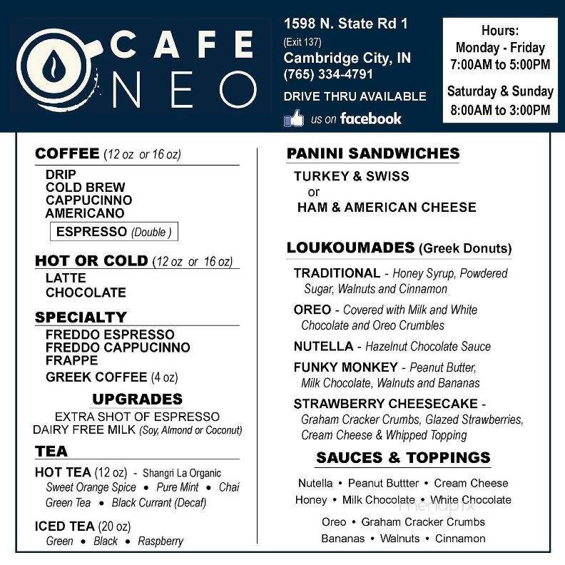 Cafe Neo - Cambridge City, IN