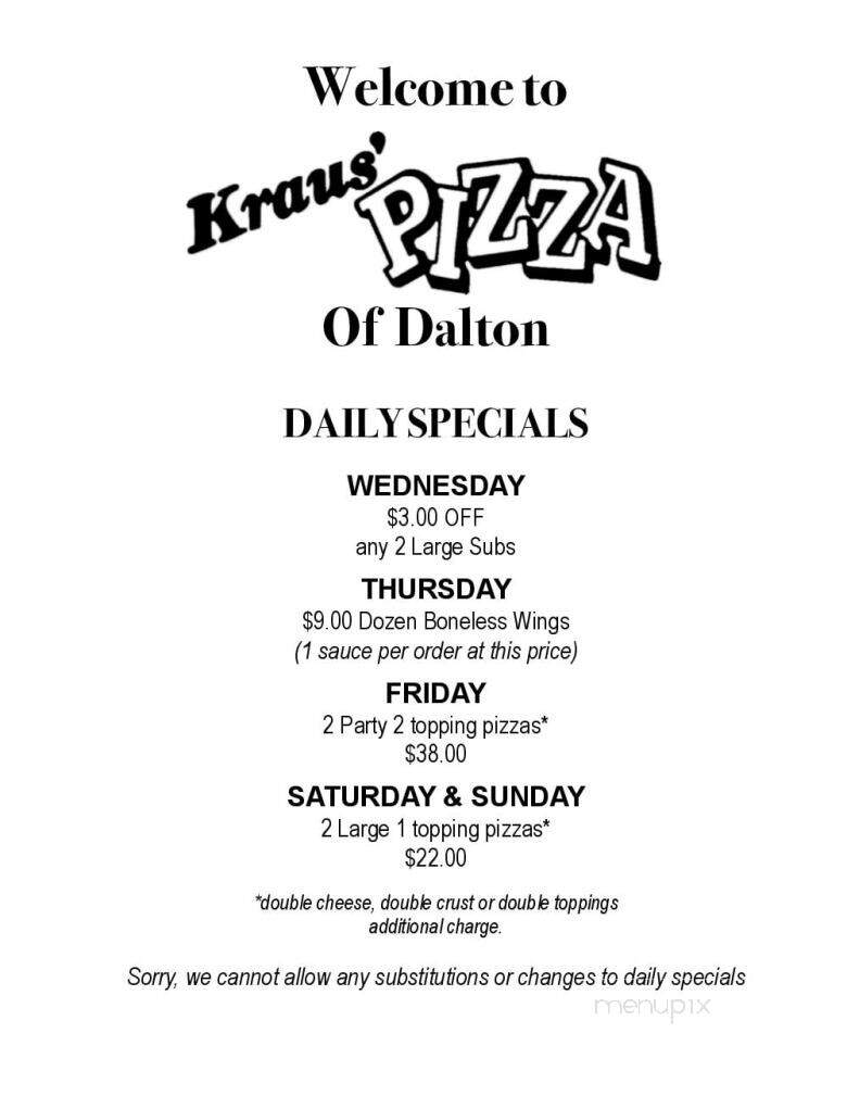 Kraus Pizza - Dalton, OH