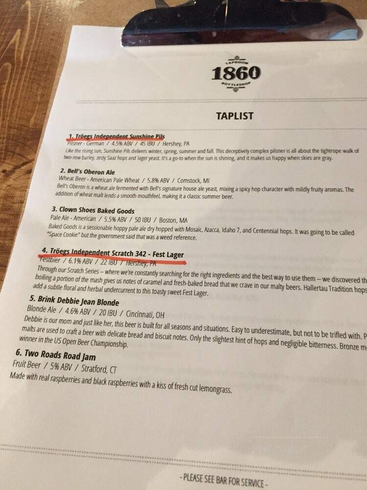 1860 Taproom & Bottleshop - Harrison, OH