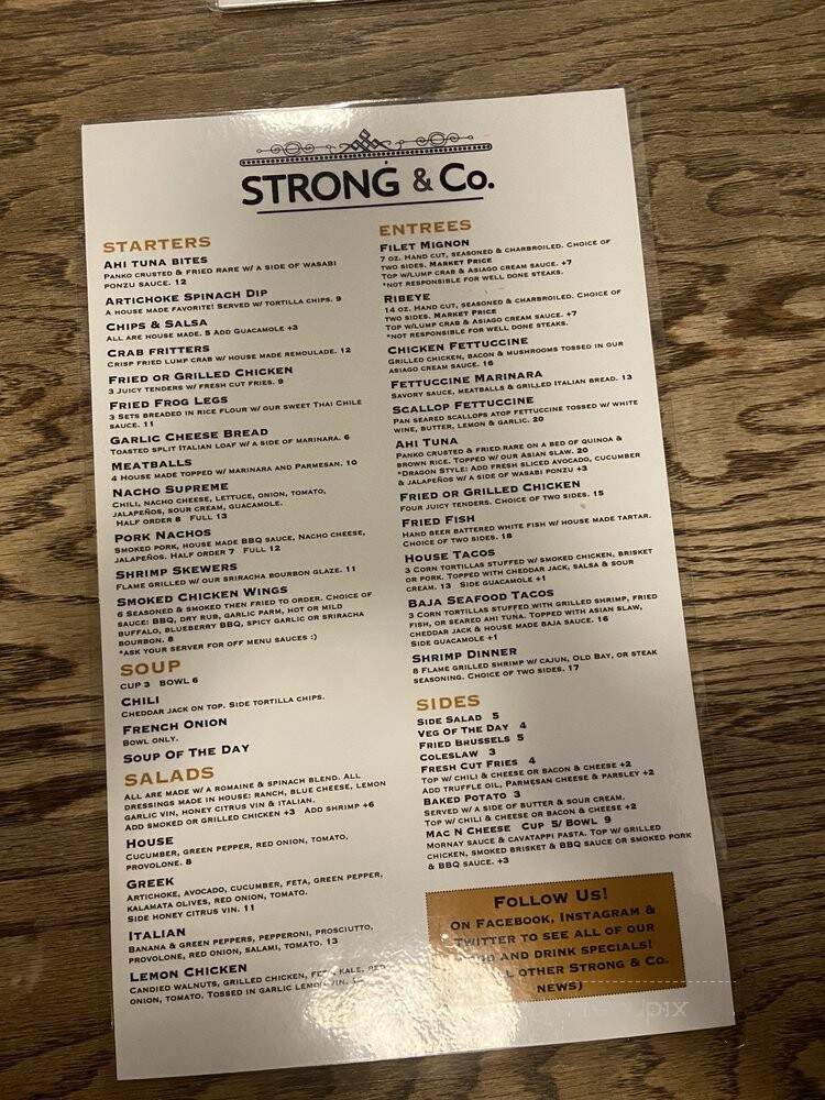 Strong & Co Restaurant + Bar - Somerset, OH