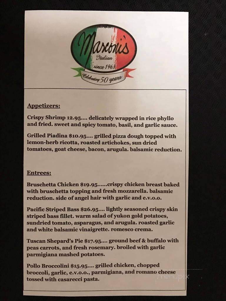 Marconi's Italian Restaurant - Huron, OH