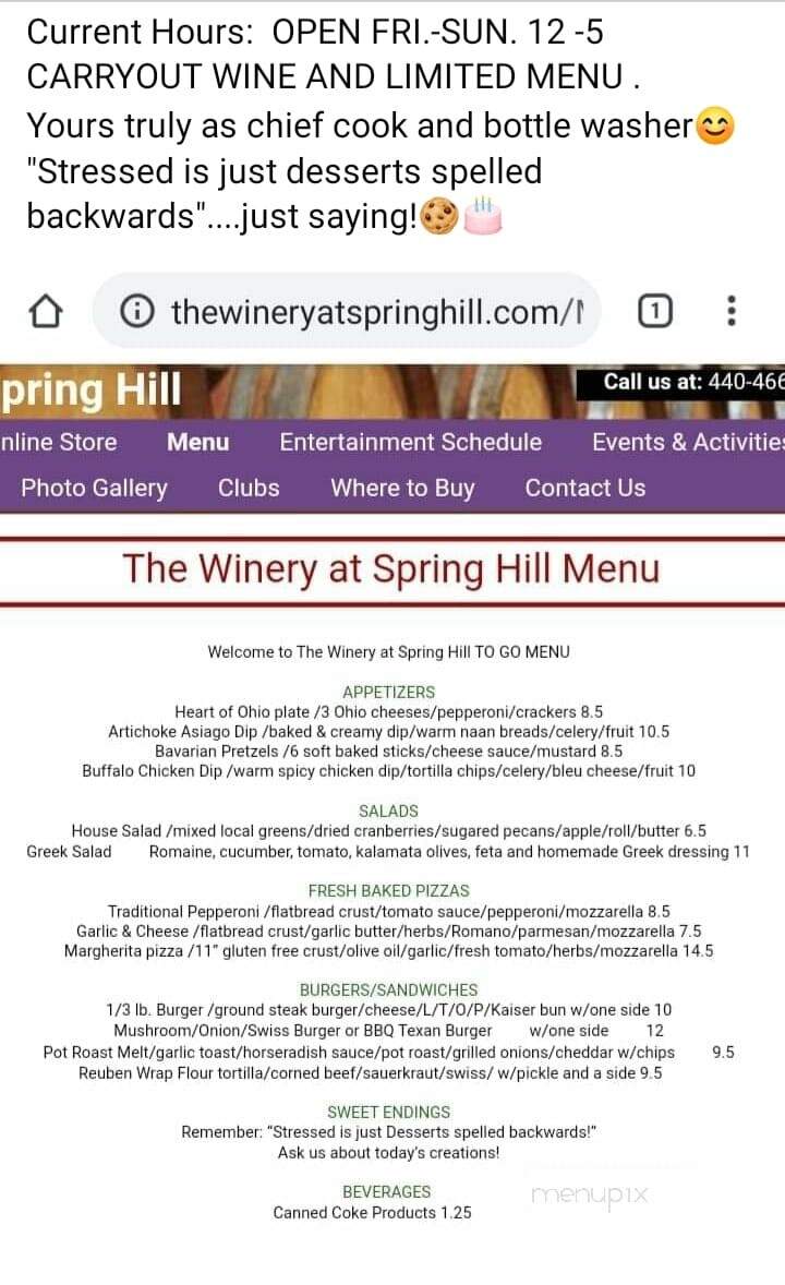 The Winery at Spring Hill - Geneva, OH