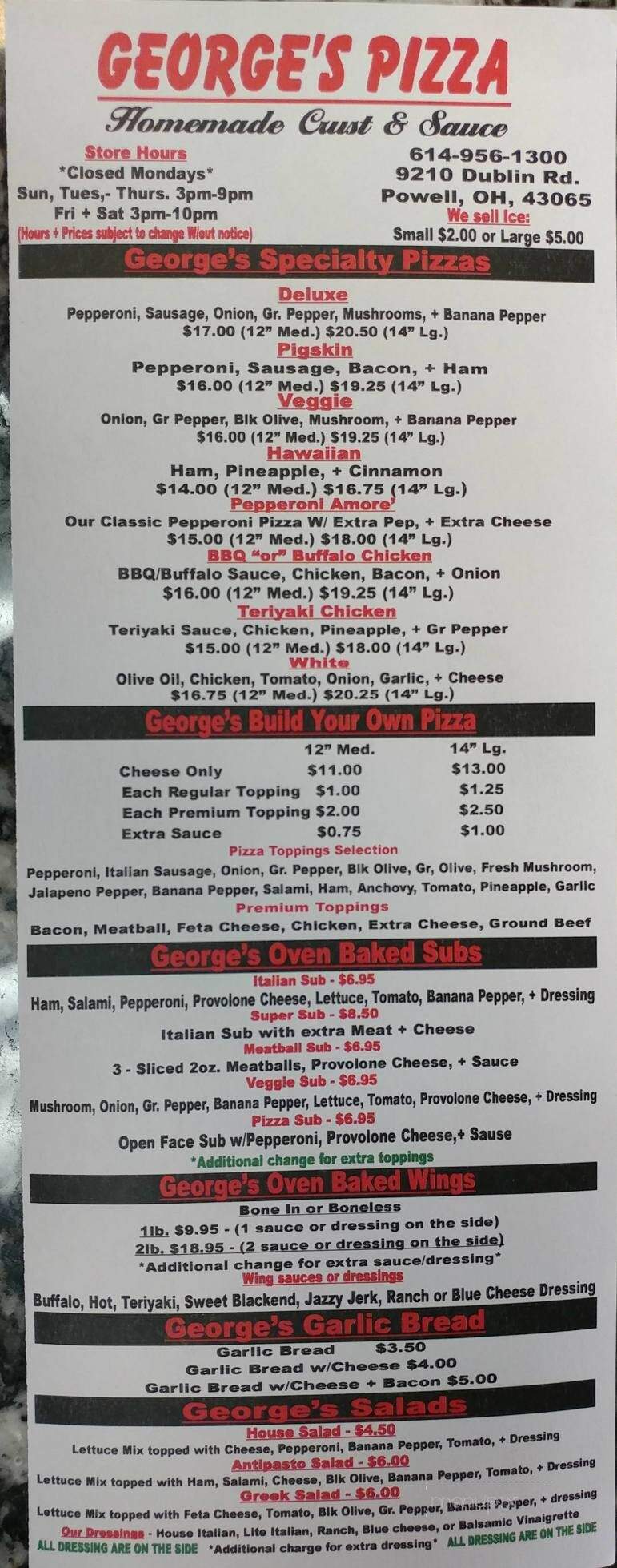 George's Pizza - Powell, OH