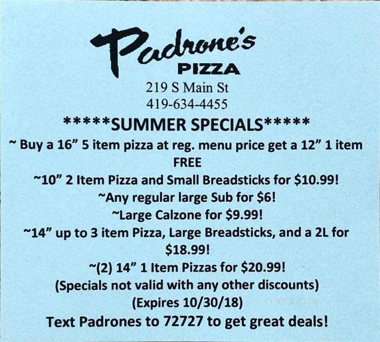 Padrone's Of Ada - Ada, OH