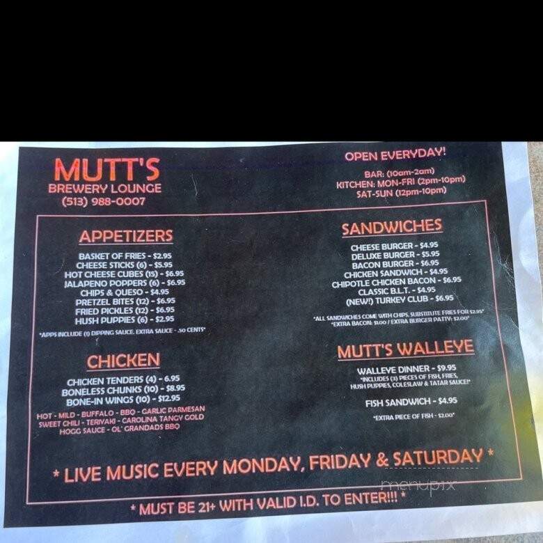 Mutts Brewery Lounge & Rest - Trenton, OH