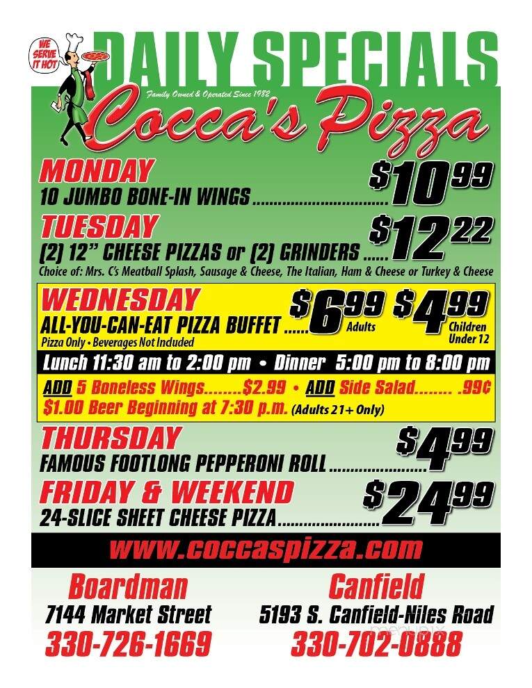 Cocca's Pizza - Girard, OH