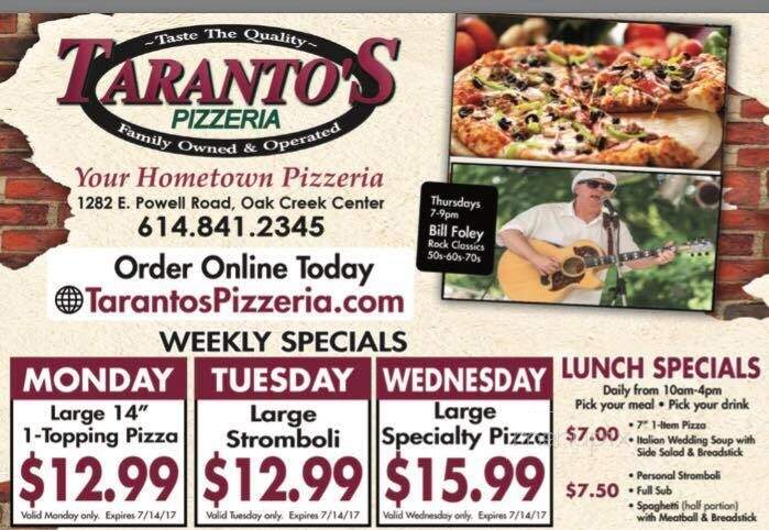 Taranto's Pizzeria - Lewis Center, OH