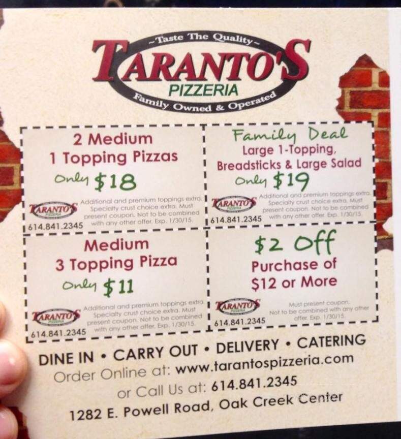 Taranto's Pizzeria - Lewis Center, OH