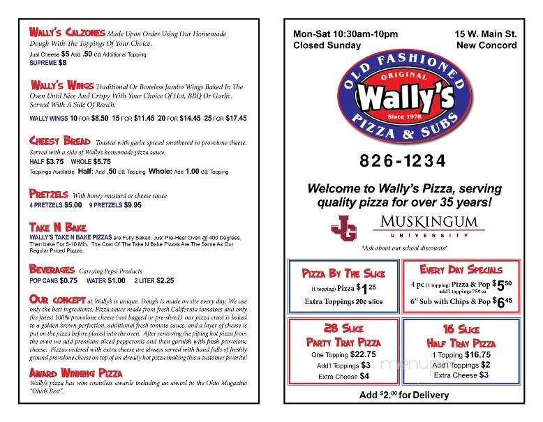 Wally's Old Fashioned Pizza & Subs - New Concord, OH