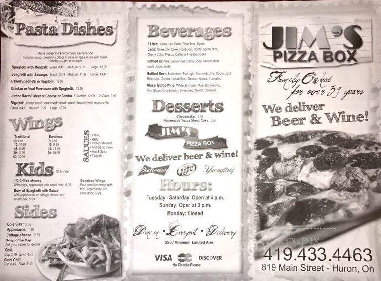 Jim's Pizza Box - Huron, OH