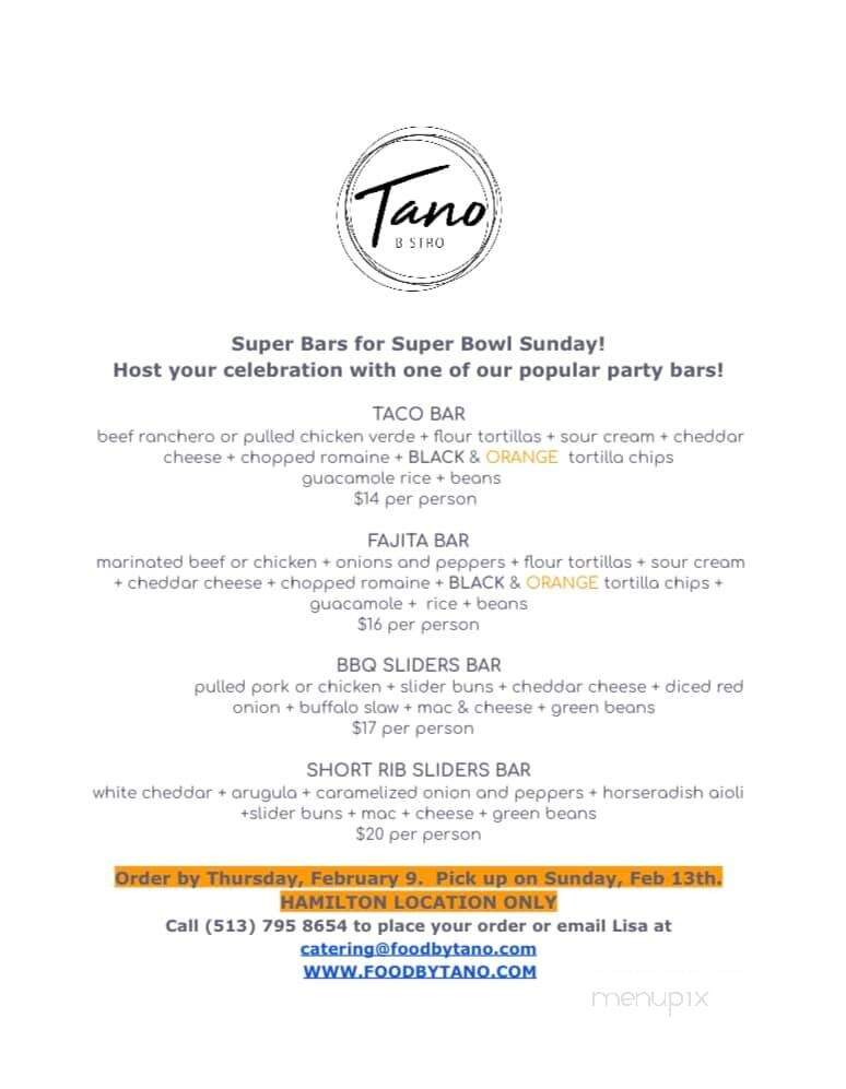 Tano Bistro - Hamilton, OH