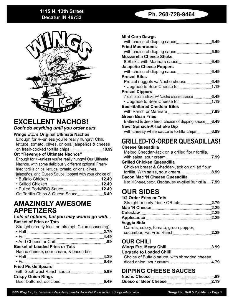 Wings Etc - Decatur, IN