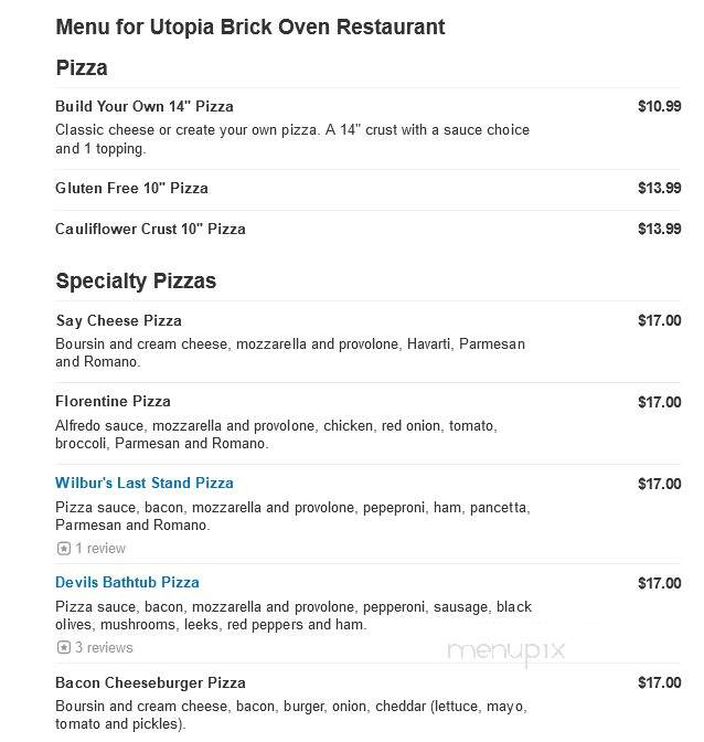 Utopia Brick Oven Restaurant - Logan, OH