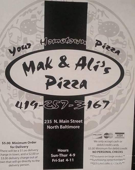 Mark & Ali's Pizza - North Baltimore, OH