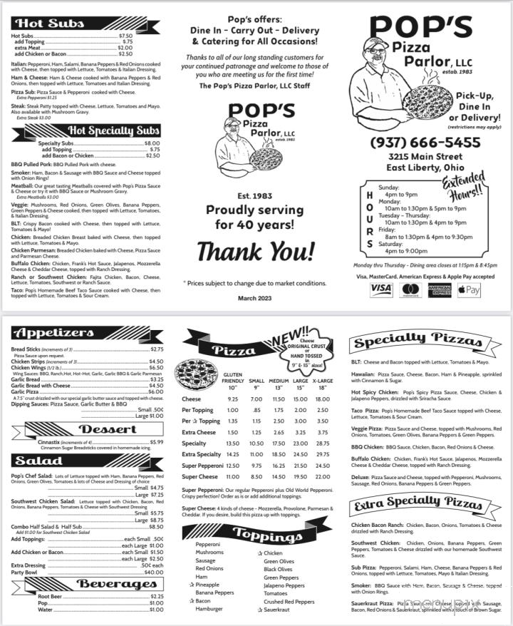 Pop's Pizza Parlor - East Liberty, OH