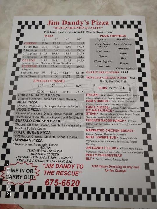 Jim Dandy's Pizza - Jamestown, OH