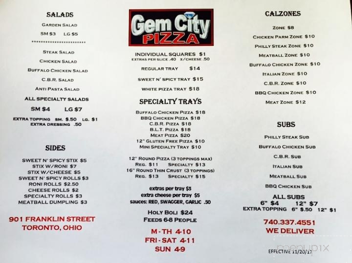 Gem City Pizza - Toronto, OH