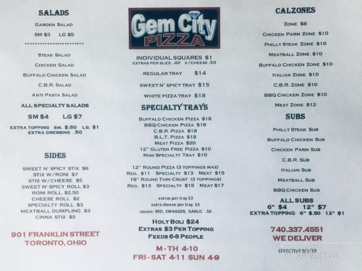 Gem City Pizza - Toronto, OH